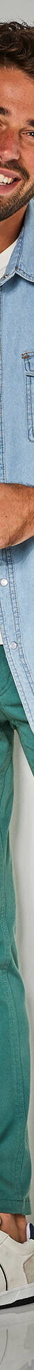 Chemise pressionnée manches longues en jean (bleached) Chemise pressionnée manches longues en jean (bleached)